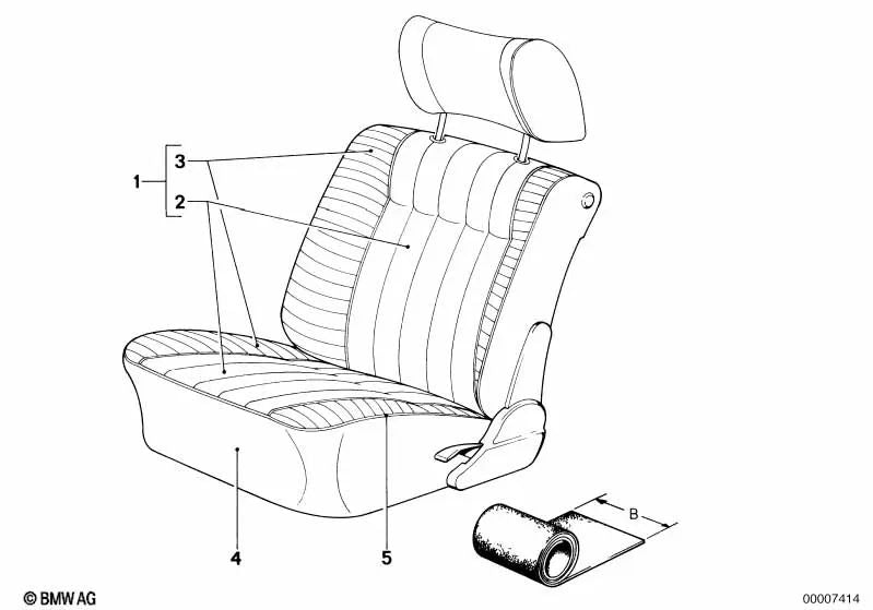 Upholstery fabric for BMW E21, E28 (OEM 51921881901). Original BMW.