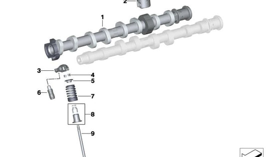 Auslassnockenwelle für BMW F40, F52, F70 Serie 1, F44, F45N, F46N, G42, U06 Serie 2, G20, G21, G28 Serie 3, G22, G23, G26 Serie 4, G30, G31, G38N, G60, G61 Serie 5, G32 Serie 6, G11N, G12N Serie 7, F48, F49N, U11 Serie X1, F39, U10 Serie X2, G01, G