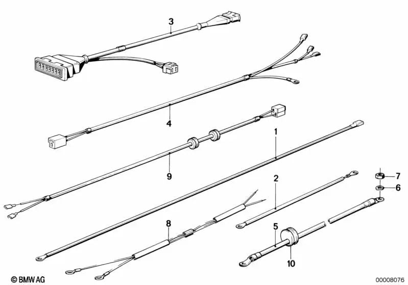 Cable Bobina de Encendido para BMW R248 (OEM 61121244176). Original BMW.