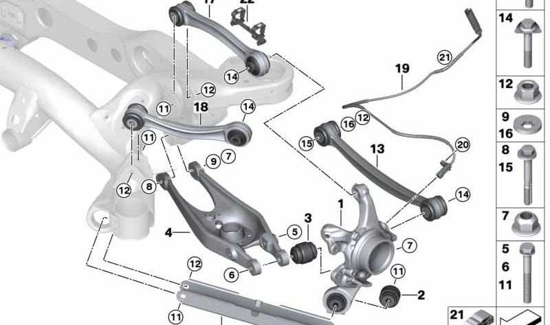 Soporte de la línea ABS/BVA trasera para BMW E82, E90, E92, E93 (OEM 34522283017). Original BMW