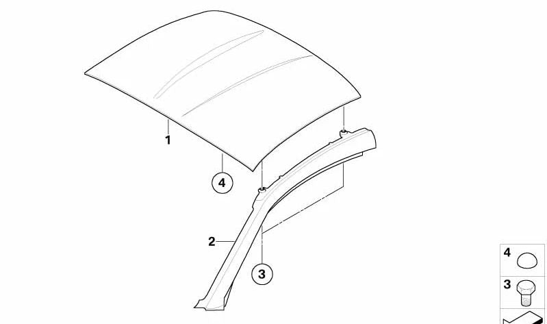 Panneau latéral gauche extérieur OEM 41003427199 pour BMW E86. BMW d'origine.