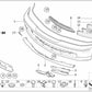 Linker Seitengrill für BMW 3er E46 (OEM 51117016515). Original BMW