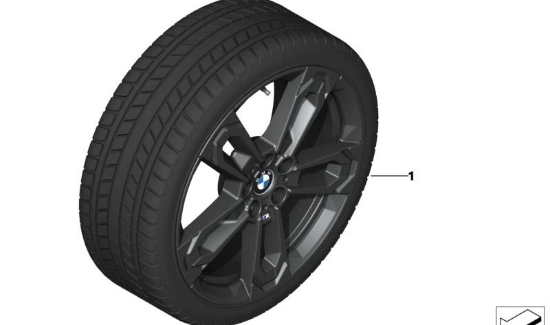 Rueda completa de invierno LM Spike para BMW Serie X1 U11 (OEM 36115A72F02). Original BMW