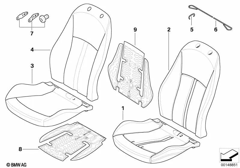 Elemento calefactor respaldo para BMW E85, E86 (OEM 52107053844). Original BMW