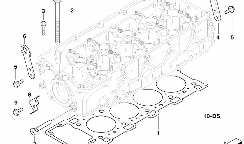 Asbestfreie Zylinderkopfdichtung für BMW E65 (OEM 11127796528). Original BMW