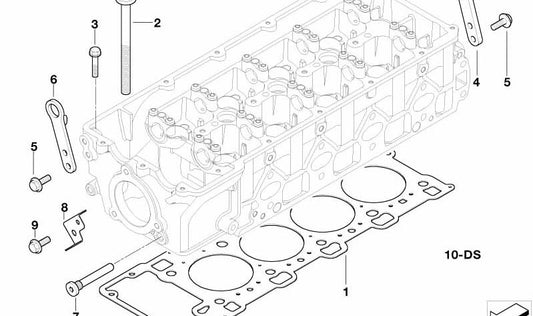 Asbestfreie Zylinderkopfdichtung für BMW E65 (OEM 11127796528). Original BMW