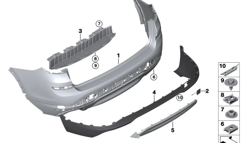 Cubierta central inferior para BMW F25, F26 (OEM 51127338778). Original BMW