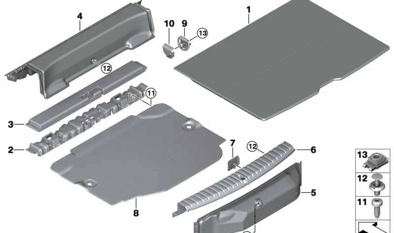 OEM 51477453918 Trunk protective mat for BMW 1 Series (F40). Original BMW.