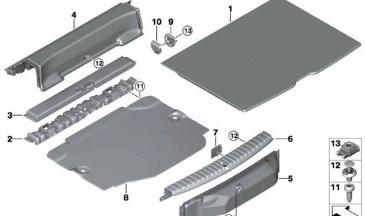 Tira de Carga para BMW F40, F70 (OEM 51477448213). Original BMW