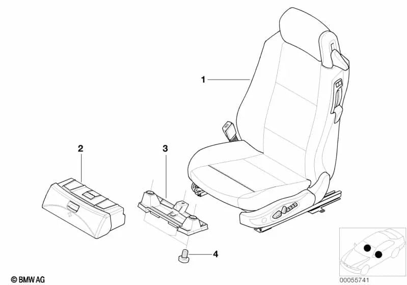 Caja de primeros auxilios vacía para BMW Serie 3 E46, E93, E93N (OEM 52106971063). Original BMW