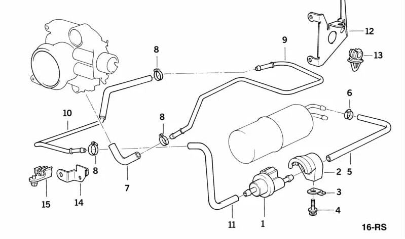 Soporte de montaje OEM 13901747971 para BMW E34, E32. Original BMW.