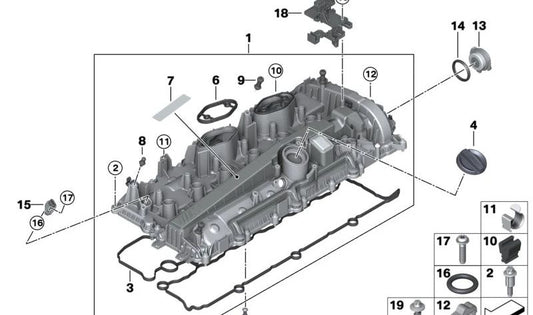 Boulon sphérique 11157590624 pour BMW G87, G80, G81, G82, G83, F10, F06, F12, F13. BMW d'origine.