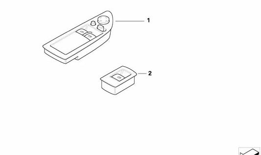 Módulo interruptor elevalunas eléctrico lado conductor OEM 61319217359 para BMW E92, E93. Original BMW.