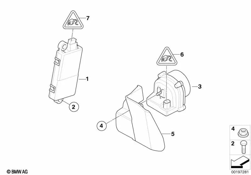 Cubierta de la sirena de emergencia para BMW E63, E64 (OEM 65756937761). Original BMW