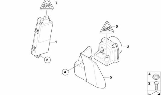 Capteur intérieur pour l'alarme OEM 65756949226 pour BMW E63, E64. BMW d'origine.