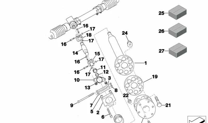 Steering column bracket (Halter) OEM 32312224936 for BMW 3 Series (E30). Original BMW.