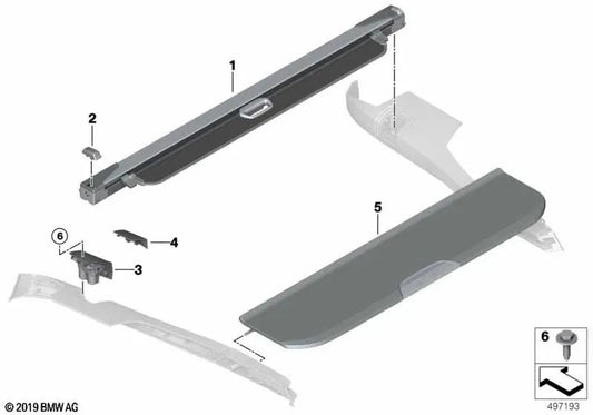 Halterung für Trennnetz vorne links für BMW X7 G07, G07N (OEM 51479493677). Original BMW.