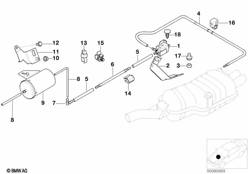 Winkelstück for BMW 1 E81 series, E82, E87N, E88, Series 3 E21, E30, E36, E46, E90, E91, E92, E93, F30, F31, F34, Series 4 F32, F33, F36, Series 5 E12, E28, E34, E60n, E60n, E6 F10, F11, Série 6 E24, F06, F12, F13, Série 7 E23, E38, F01, F02, F04, X1 E84,