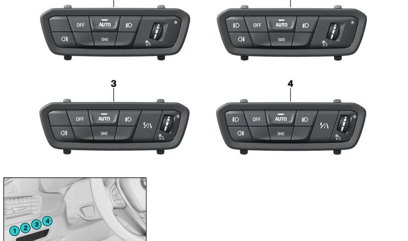 OEM Light Control Module 61315A32843 for BMW G05, G18, F95, G06, F96, G07. Original BMW.