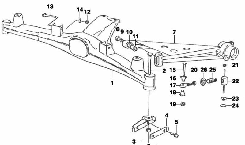 Suspensão Rontula OEM 31112220762 para BMW E34, E32. BMW original.