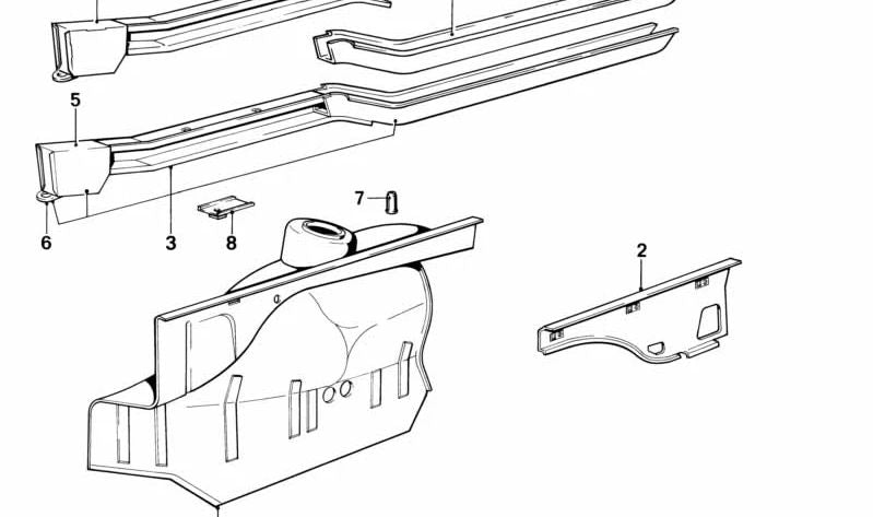 Rouement intérieur de la roue avant droite OEM 41141846604 pour BMW E21. BMW d'origine.