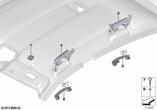 Soporte Asa delantera derecha para BMW Serie 5 F07, F07N (OEM 51169137192). Original BMW