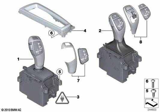 Shift switch for BMW F07, F10, F11, F18 7 Series F01, F02, F04 (OEM 61317950406). Genuine BMW.