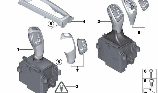 Interruptor de selección de marcha para BMW Serie 5 F10, F11, Serie 6 F06, F12 y X3, X4 (OEM 61317950397). Original BMW