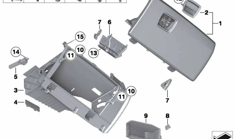 Support OEM 51169180653 pour BMW F01, F02. BMW d'origine.