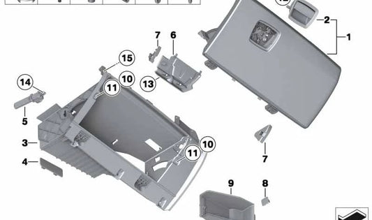 Soporte OEM 51169180653 para BMW F01, F02. Original BMW.