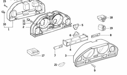 Símbolo de Control para BMW E34, E32 (OEM 62111378587). Original BMW