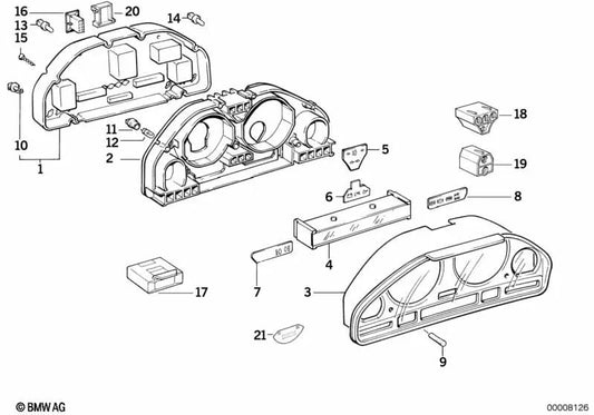 Instrumento para BMW Serie 5 E34, Serie 7 E32 (OEM 62111378566). Original BMW.