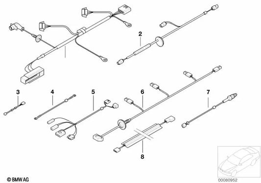 Cableado reposabrazos central para BMW E39 (OEM 61128378794). Original BMW.