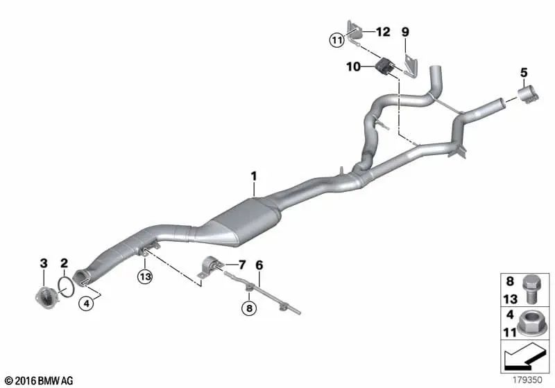 Soporte de transmisión para BMW Serie 3 E90N (OEM 18307810318). Original BMW