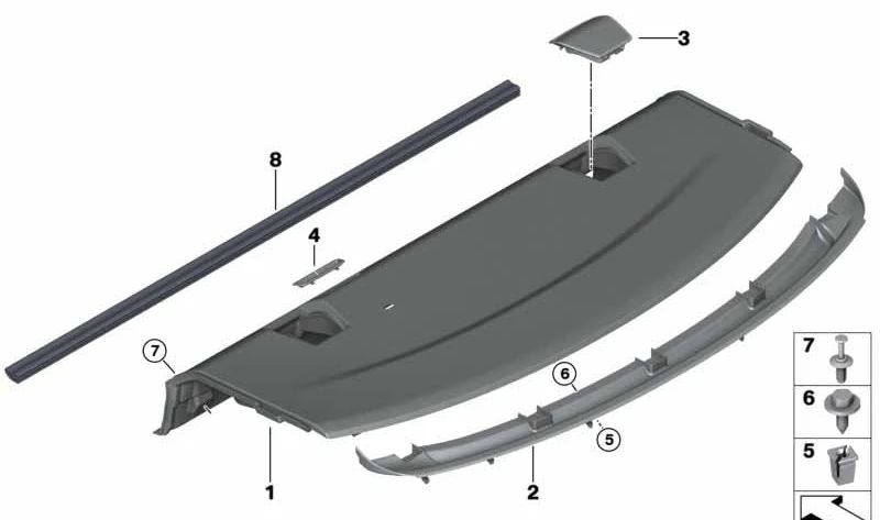 Tapicería de Carga para BMW F52, F22, F87, F30, F35, F80, F32, F82 (OEM 51477240785). Original BMW