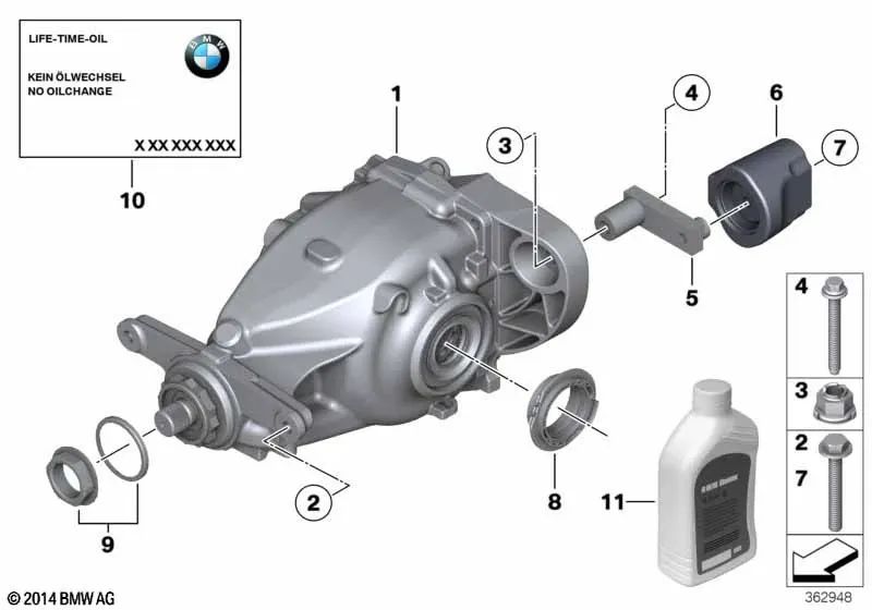 Amortiguador de Vibraciones para BMW F25, F26 (OEM 33176852601). Original BMW