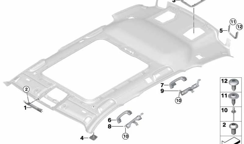 Blende bisagra izquierda para BMW Serie 3 G21, G21N, G81 (OEM 51448096999). Original BMW