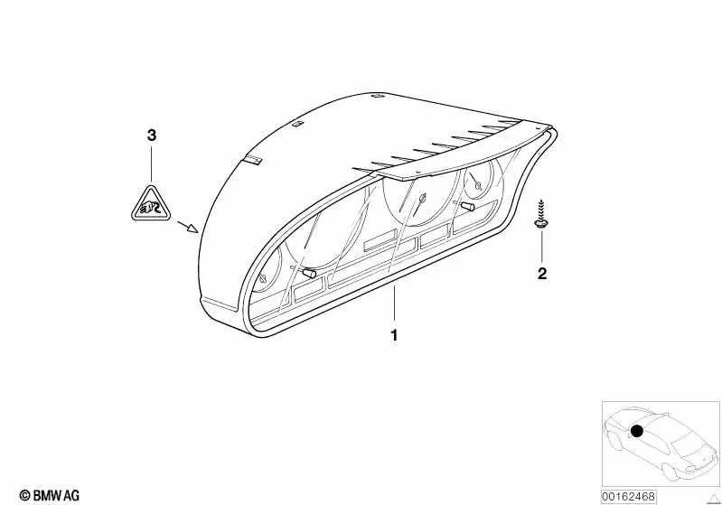 Combinación de instrumentos sin codificar para BMW Serie 3 E46 (OEM 62116985645). Original BMW.