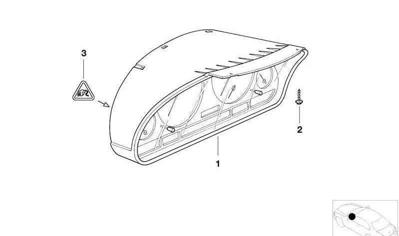 Combinación de instrumentos sin codificar para BMW E46 (OEM 62116985657). Original BMW