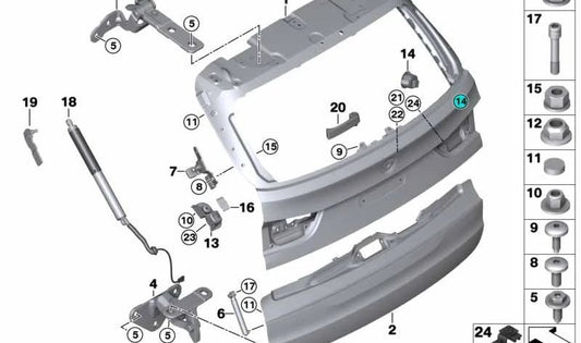 Sechskantschraube mit ISA OEM 07147195315 für BMW F15, F85. Original BMW.