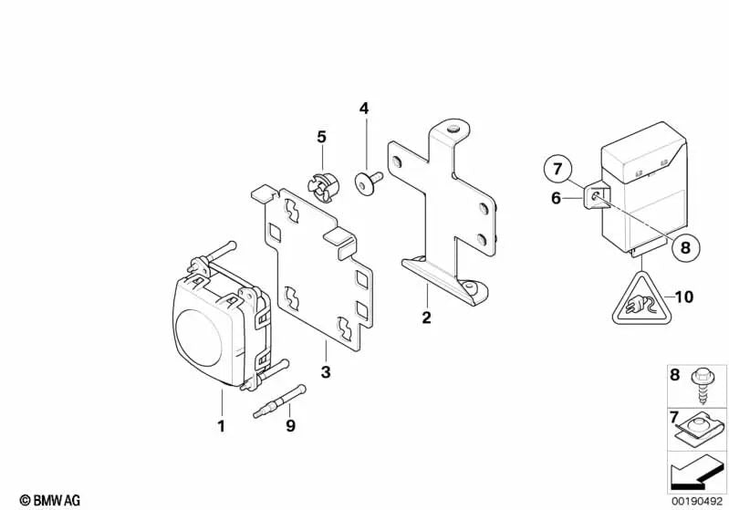 Soporte ACC para BMW E90, E90N, E91, E91N (OEM 66316769133). Original BMW