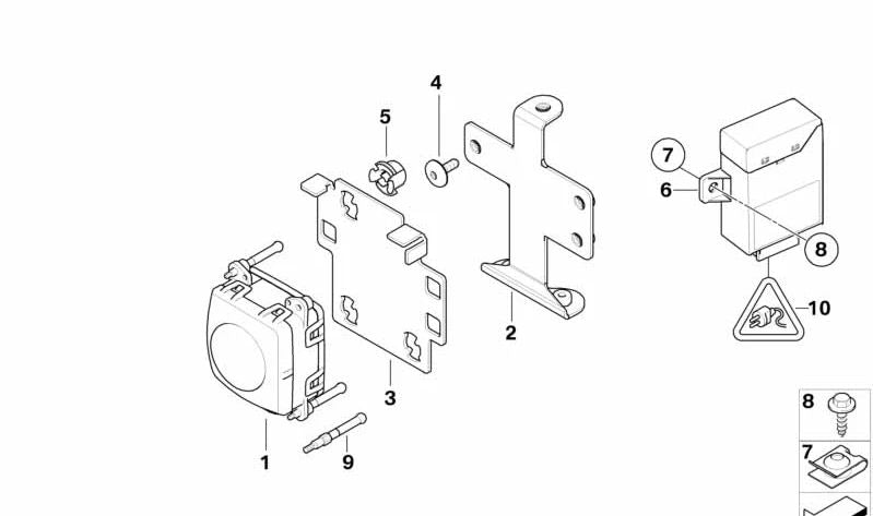 Módulo de dinámica longitudinal para BMW Serie 3 E90, E91, E92, E93 (OEM 66316775949). Original BMW