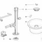 Caja de almacenamiento para rueda de repuesto para BMW Serie 3 E36, E46 (OEM 71111092276). Original BMW.