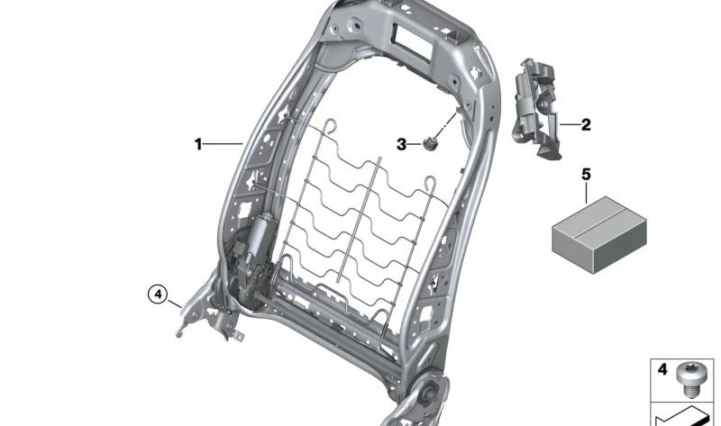 Piezas de fijación base OEM 52107452226 para BMW F91, F92, G14, G15. Original BMW.