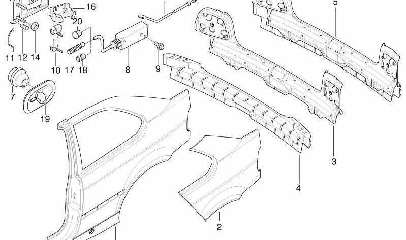 Rear interior trim for BMW E36 (OEM 41348191136). Original BMW