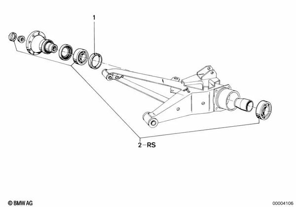 Lámina Distanciadora para BMW Serie 5 E12, Serie 6 E24, Serie 7 E23 (OEM 33411100601). Original BMW