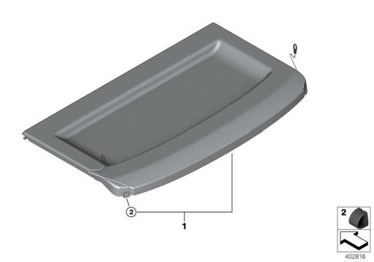 Bandeja Trasera Estante Fondo Deposito Para Bmw F45 . Original Recambios