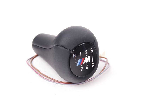 Pomo de cambio de cuero iluminado para BMW Z4 E85, E86 (OEM 25117836906). Original BMW