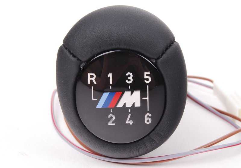 Pomo de cambio de cuero iluminado para BMW Z4 E85, E86 (OEM 25117836906). Original BMW