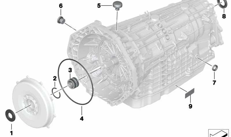 OEM 24127599206 Asse Reteiner per BMW E72. BMW originale.